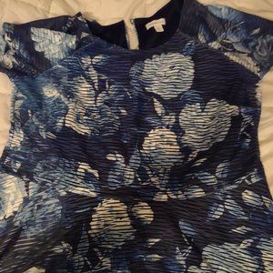 Blue and Black Flower dress